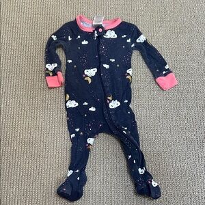 GERBER One Piece Pajama - Navy and Pink